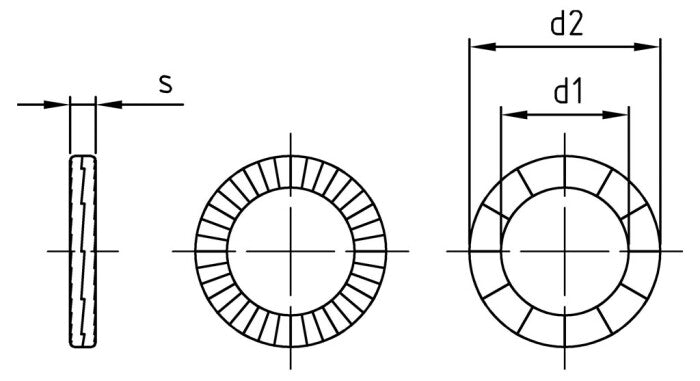 Saiba de blocare, standard - 28,4 x 42,0 x 6,5 mm - 50 buc.