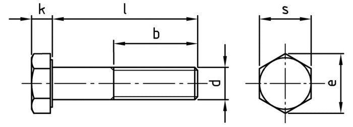DIN 931 - Surub cap hexagonal filet partial - M12 x 400 mm - 10 buc.