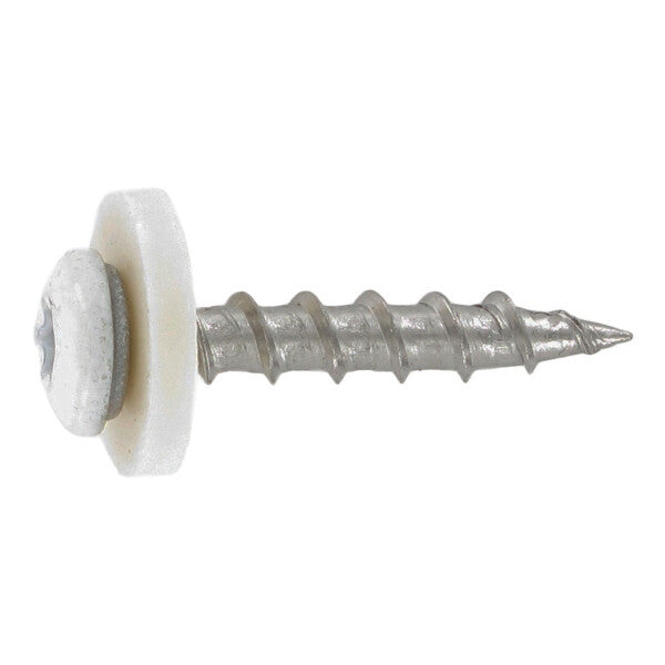 Surub pentru glaf cu saiba poliamida, filet pas mediu - C 3,9 x 22 TX 15 - RAL 9003 - 200 buc.