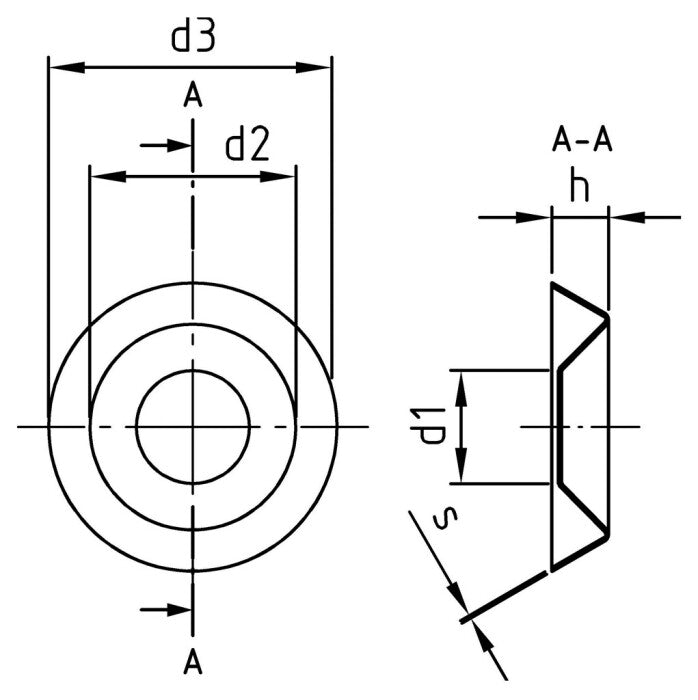 Saiba concava cupa partiala - M4 - 1000 buc.