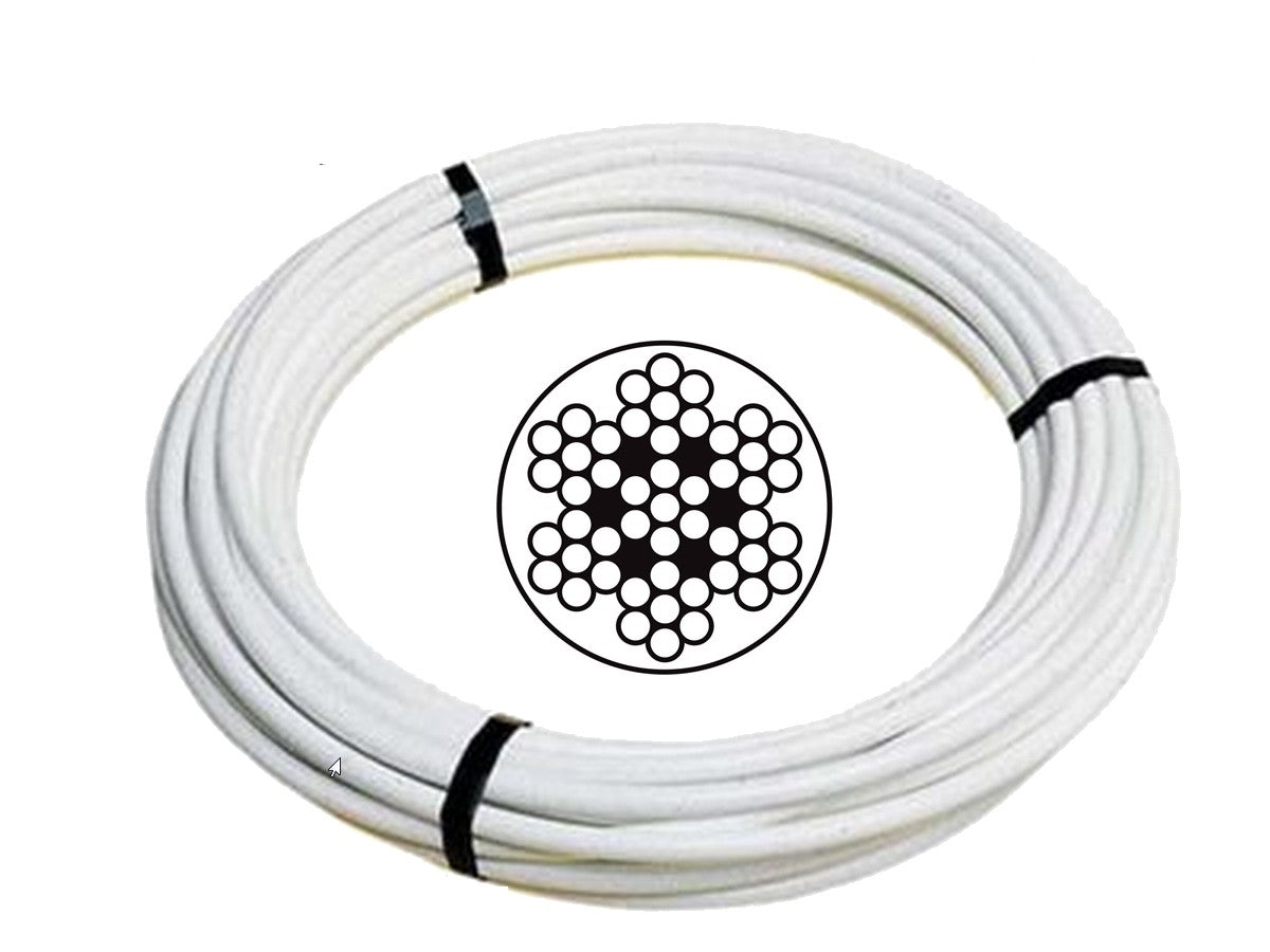 Cablu otel inoxidabil A4 3x5 mm 7x7 cu invelis PVC - 1 m