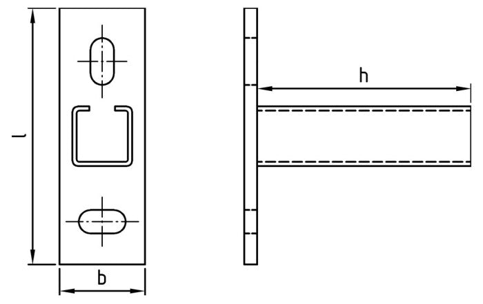 Suport de sustinere tip 28x28 - 28/28 300 x 120 mm