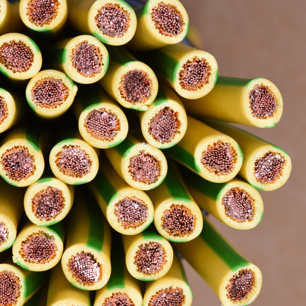 100m - Cablu impamantare din cupru galben-verde - Rolă 100m