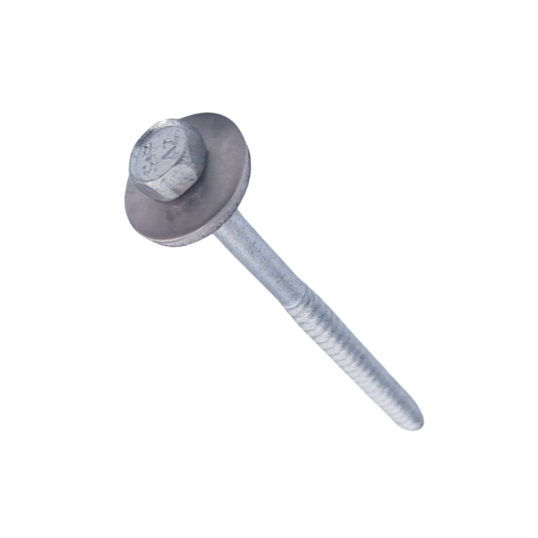 Surub 6.5mm cap hexagonal si piulita EPDM 19mm, otel inoxidabil A2