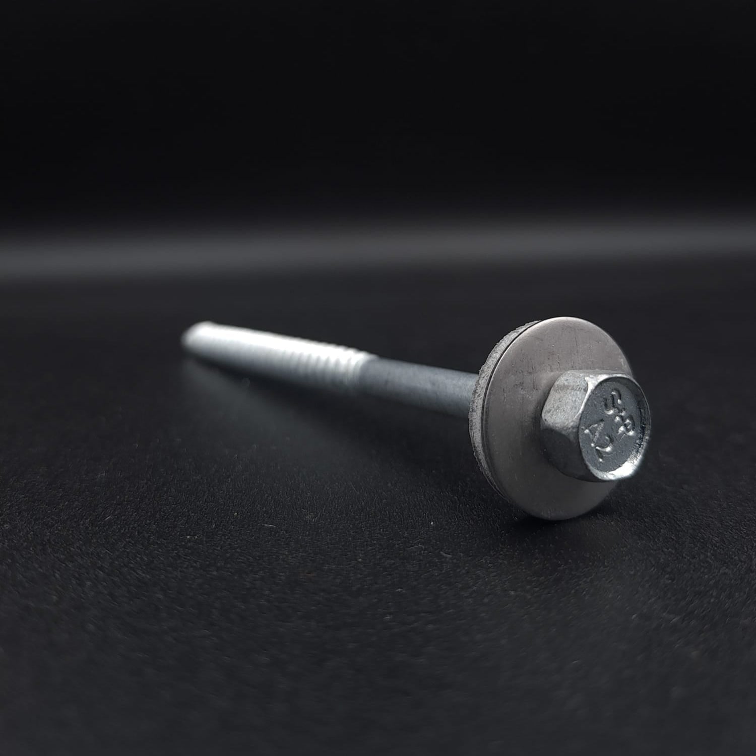 Surub 6.5mm cap hexagonal si piulita EPDM 19mm, otel inoxidabil A2
