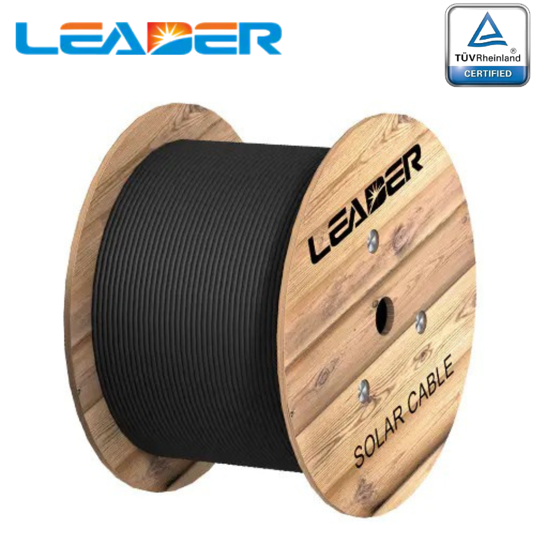 500m - Cablu pentru panou solar fotovoltaic 6 mm TÜV CE Leader - Rolă 500m.