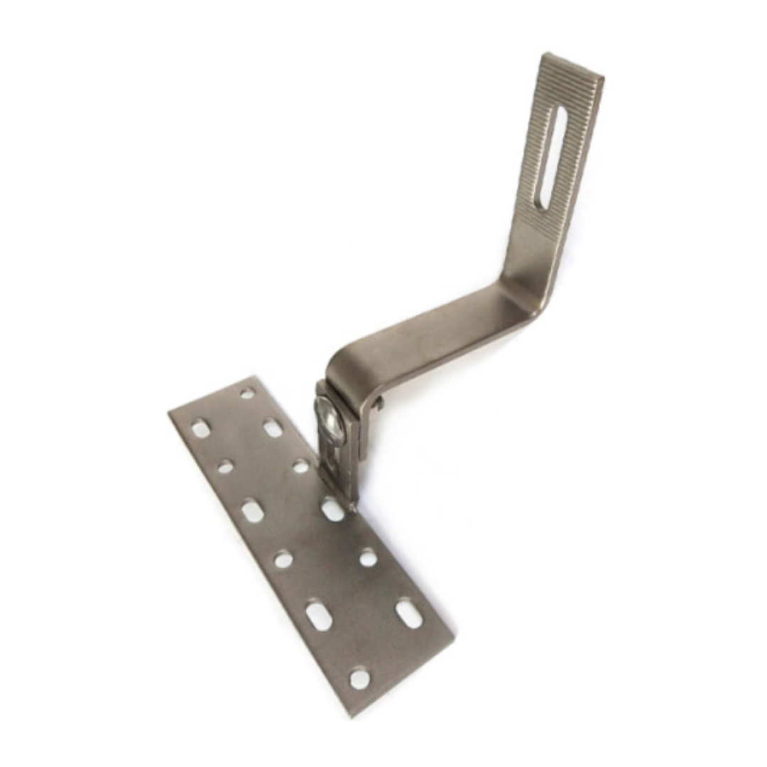 Carlig reglabil pentru acoperis din tigla – montaj lateral pe profil tip C, aluminiu