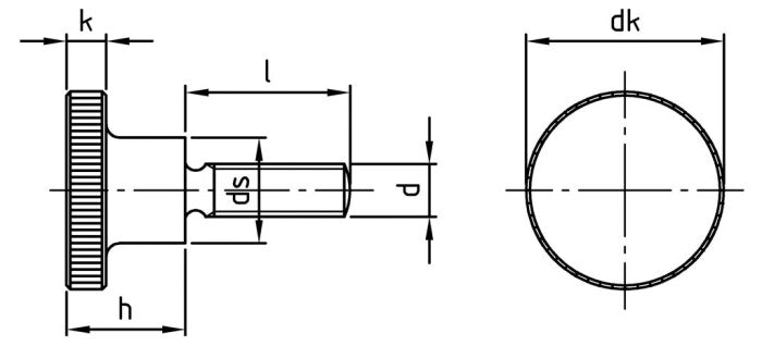 DIN 464 - Surub de reglare cu cap striat filet complet forma ridicata - M3 x 5 mm - 50 buc.