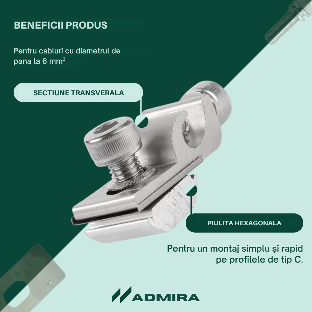 Clema de impamantare pentru Profil Tip C