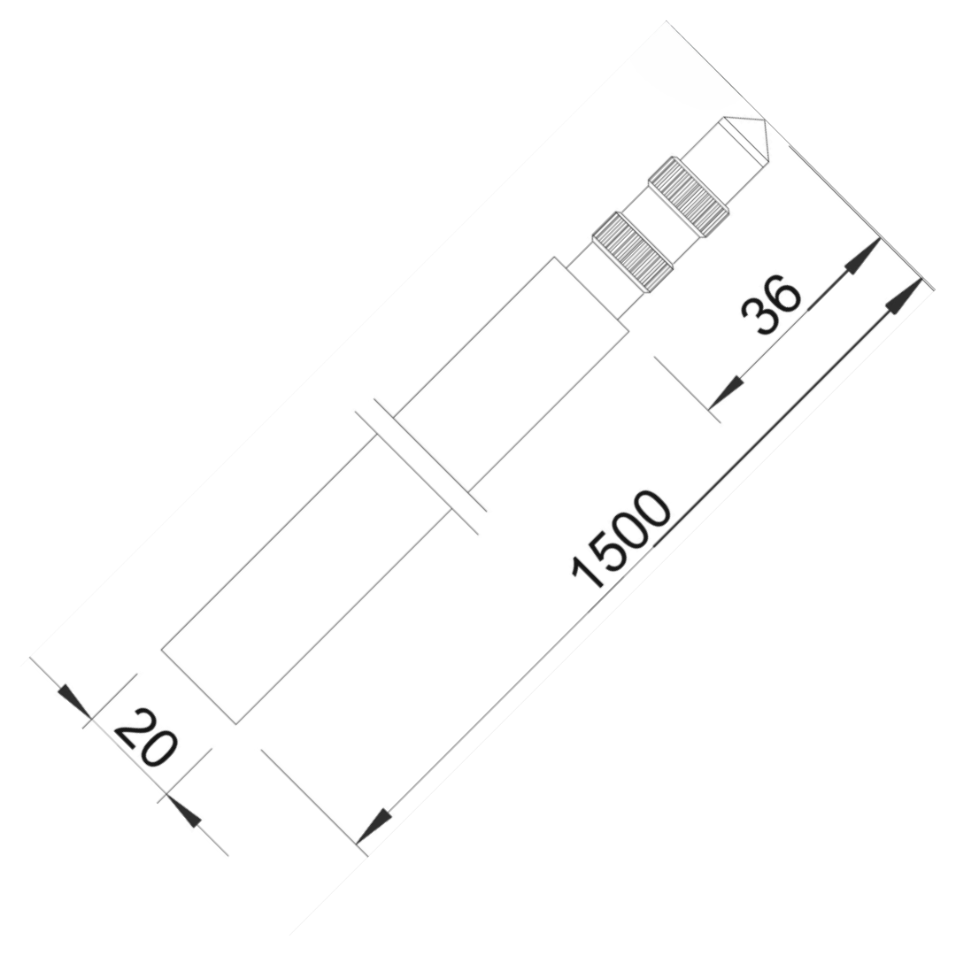 Electrod împământare OBO, standard, 219 20 ST FT, 1500mm 5000750