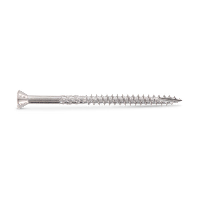 Surub lemn dulgherie terasa deck cap inecat cu nervuri varf ascutit - 5,0 x 100/60 TX 25 - 200 buc.