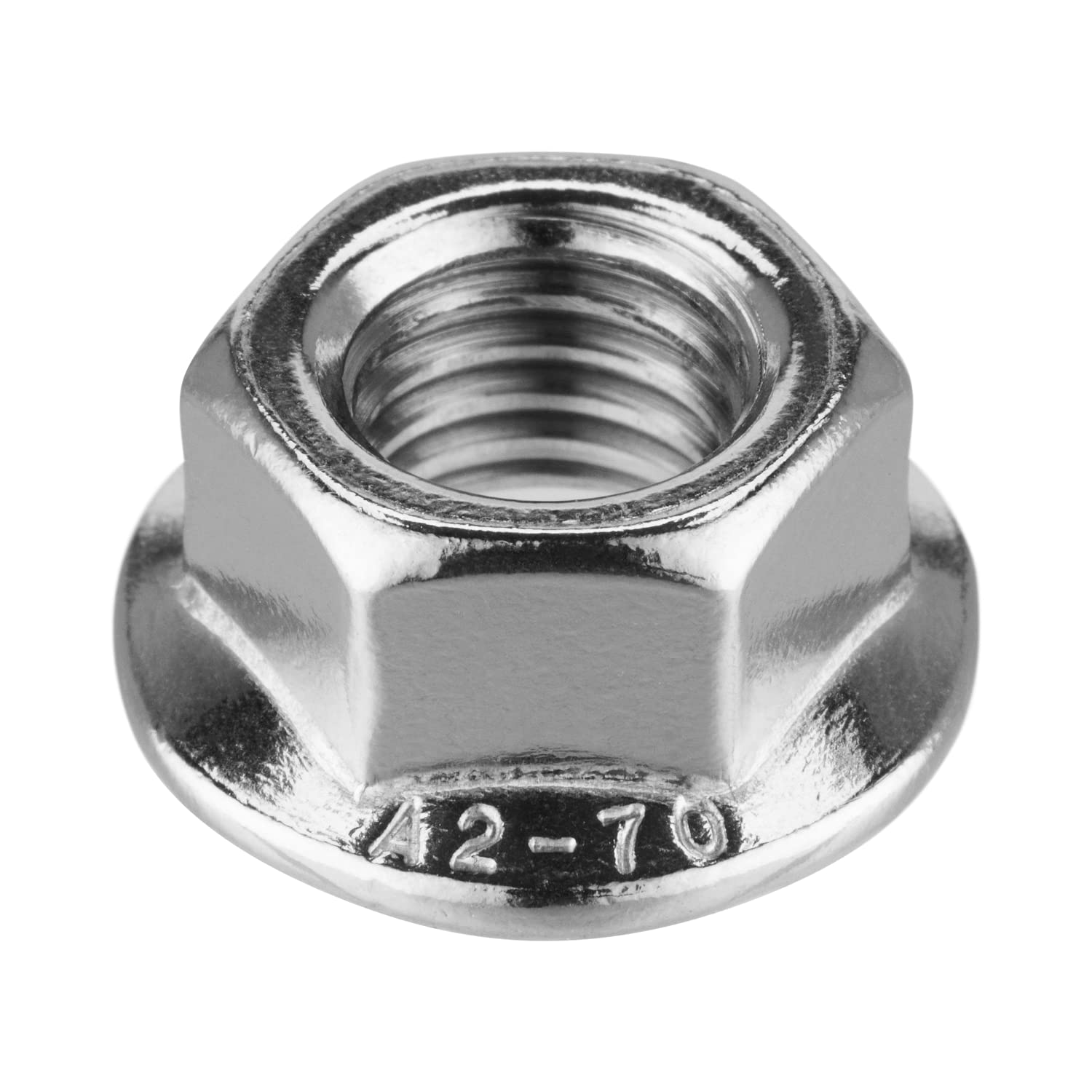 100x Piuliță autoblocantă hexagonală cu flansă DIN6923