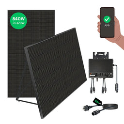 Sistem 2x Panouri Fotovoltaice Bifaciale pentru Balcon 840W