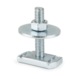 Surub cap T cu piulita si saiba incluse, din otel zincat pentru profil aluminiu 41x41 sau 41x21