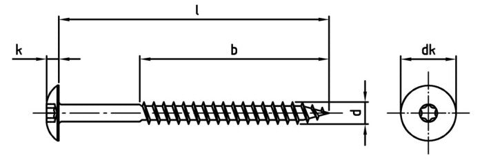 Surub lemn dulgherie cap stea colorat - 4,8 x 38 mm - RAL 8014 - 100 buc. - Admira Distribution