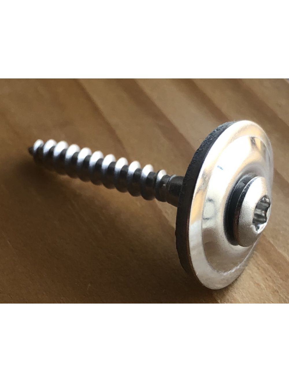 100x Surub cap semibombat 4,5x45 mm cu saiba 15mm EPDM, otel inoxidabil A2