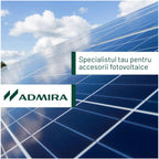 Clemă de capat universala 30-40mm rapida cu pin împământare pt. profil H 40x40mm, fixare panouri solare fotovoltaice