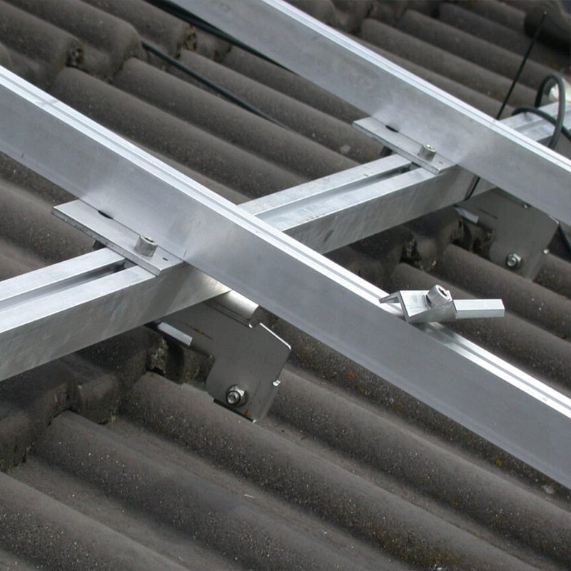 Profil aluminiu tip H 40x40mm pentru suport panou solar fotovoltaic