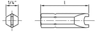 Bit siguranta pentru surub cu 2 gauri - 1/4" x 25 SP12