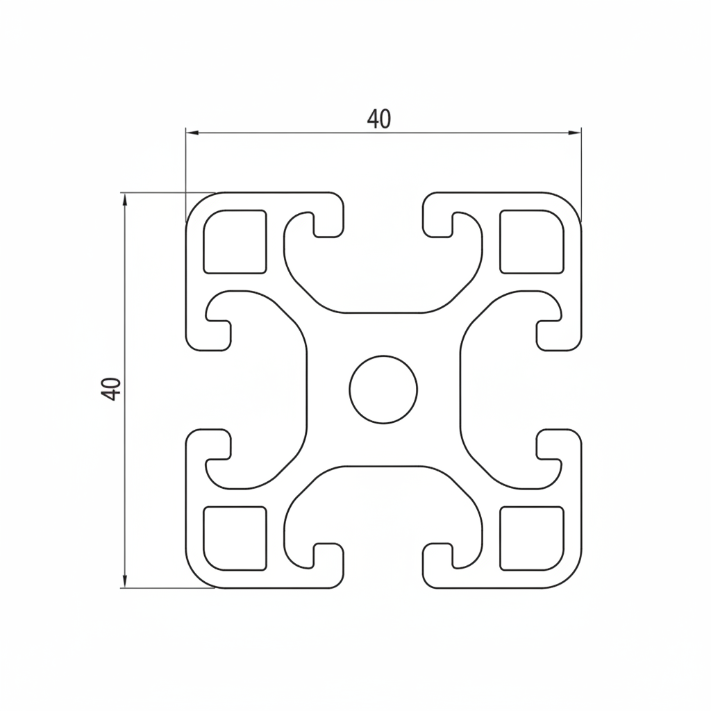 Profil IM 40x40mm(8), Aluminiu Anodizat, 3000mm