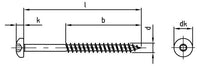 Surub lemn dulgherie cap bombat stea filet partial - 4,0 x 35/24 TX 20 - 500 buc.