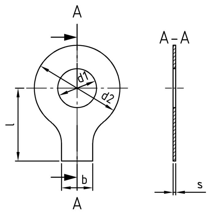DIN 93 - Saiba de siguranta cu aripioara - 34,0 mm - 50 buc.