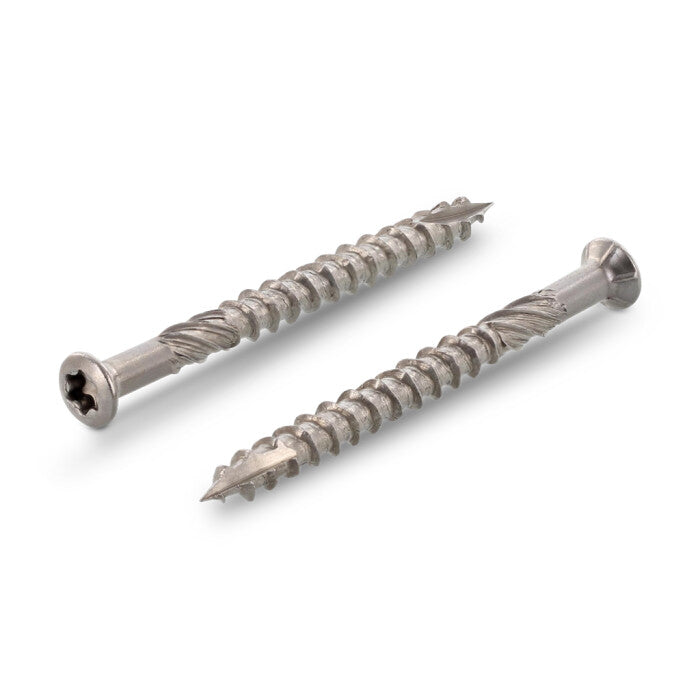 Surub lemn dulgherie terasa deck cap inecat cu nervuri si varf T-Drill - 5,0 x 60/39 TX 25 - 100 buc.