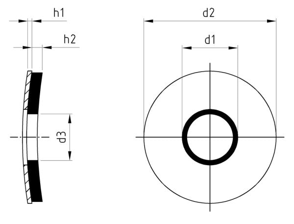 Saiba de etansare cu EPDM - 8,4 x 16 mm - 1000 buc.