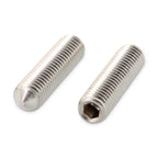Stift filetat cu locas hexagonal DIN 914 ISO 4027, varf conic ascutit