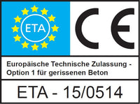 Surub pentru beton cap hexagonal ETA-21 0425 otel inoxidabil A4