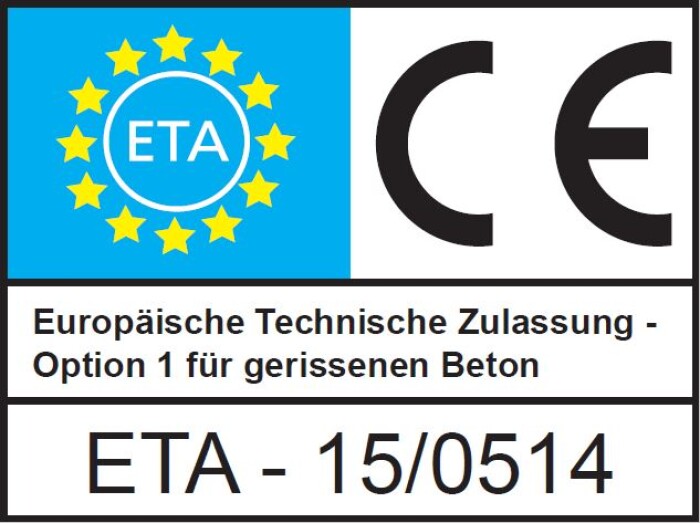 Surub pentru beton cap hexagonal ETA-21 0425 otel inoxidabil A4