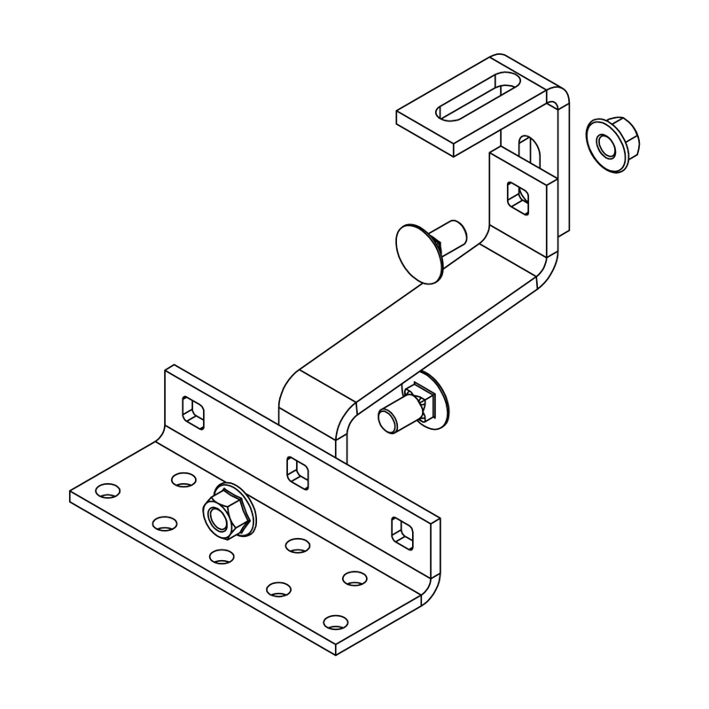 Carlig Acoperis K2 SolidHook Vario 2 PAN H≤57/≤137 30x6