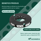 Banda Perforata tip D 12 19 x 0.8 mm, otel zincat, 10m