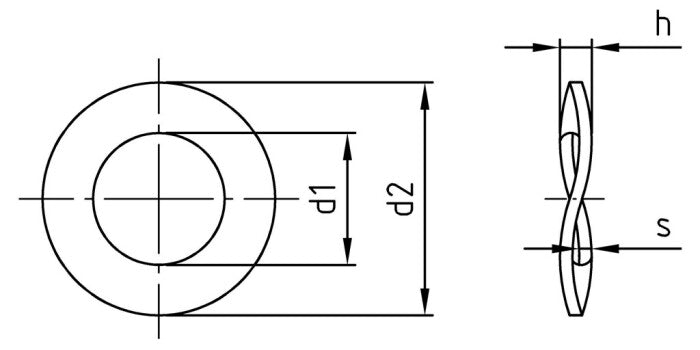 DIN 137 - Saiba elastica ondulata tip B - 20 mm - 200 buc.
