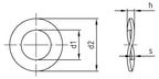 DIN 137 - Saiba elastica ondulata tip B - 6 mm - 500 buc.