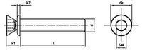 Surub antifurt cu punct rupere 18 - 25 Nm - M8 x 50 mm - 100 buc.