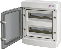 Cutie de distribuție aplicată ETI ECH-24PT, 24 module, 2 rânduri, IP65, montaj aparent