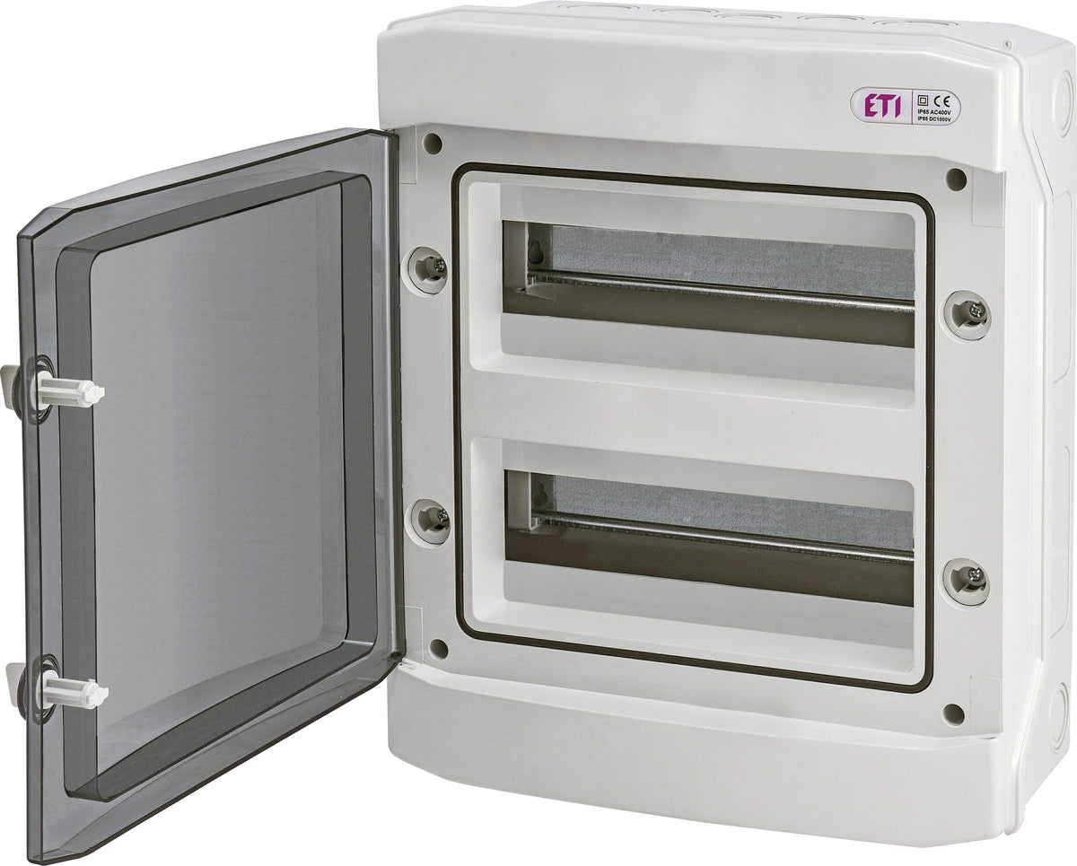 Cutie de distribuție aplicată ETI ECH-24PT, 24 module, 2 rânduri, IP65, montaj aparent
