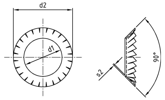 DIN 6798 - Saiba elastica inecata crestata exterior tip V - 6,4 mm - 1000 buc.