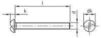 Surub siguranta cap plat cu filetare unidirectionala - M8 x 30 mm - 100 buc.