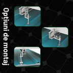 Șurub tip ancora V1 hanger bolt cu filet dublu M10 pentru prindere panou solar fotovoltaic pe acoperiș tablă