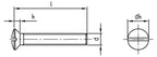 DIN 964 - Surub cap inecat ridicat crestat filet complet - M3 x 8 mm - 500 buc.