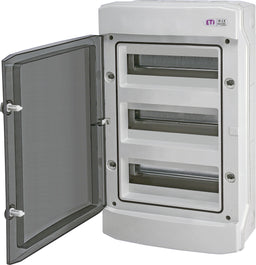 Cutie de distribuție aplicată ETI ECH-36PT, 36 module, 3 rânduri, IP65, montaj aparent