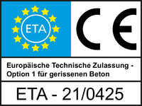 Surub pentru beton cap hexagonal ETA-21 0425 otel inoxidabil A4