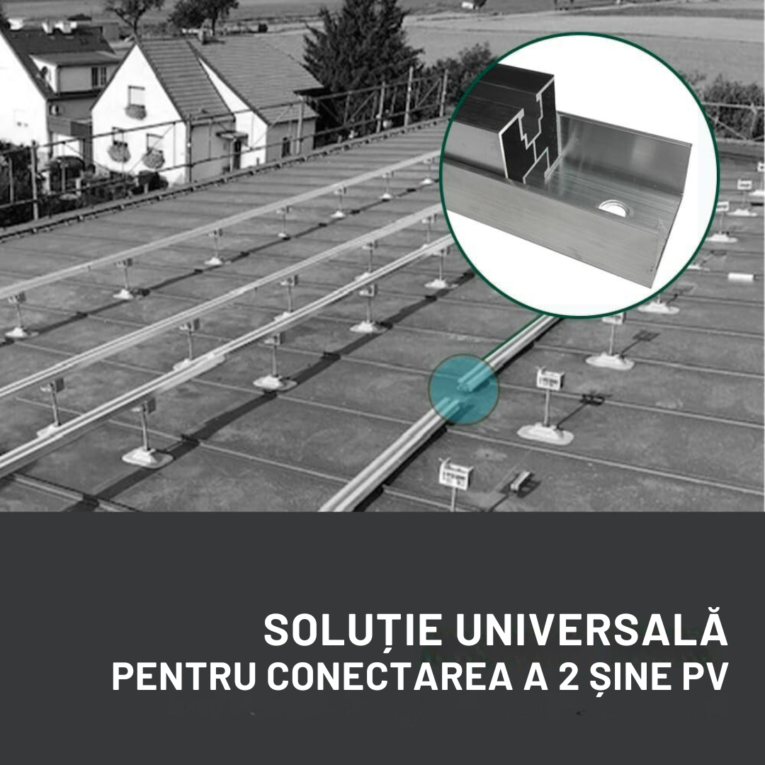 Conector pentru profile de aluminiu panouri solare fotovoltaice