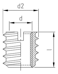 Insertii dublu filetate interior-exterior tip B - M5 x 12 mm - 250 buc.