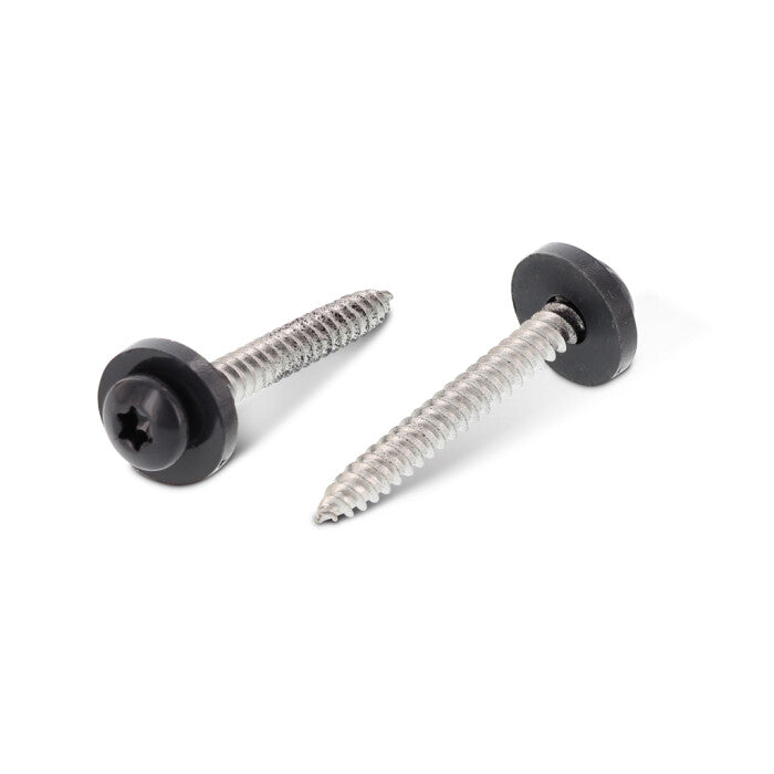 Surub pentru glaf cu saiba poliamida, filet pas mediu - C 3,9 x 25 TX 15 RAL 7016 - 200 buc.