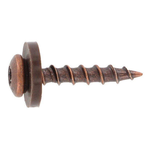 Surub pentru glaf cu saiba poliamida, filet pas mediu - C 3,9 x 22 TX 15 - Maro - 200 buc.