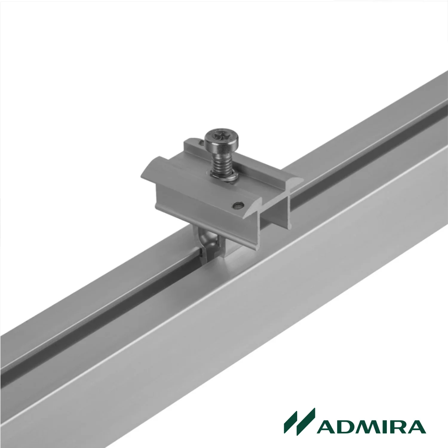 Clemă de mijloc universala 30-40mm rapida cu pin împământare pt. profil H 40x40mm, fixare panouri solare fotovoltaice