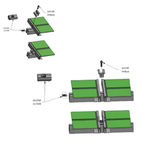 Clema de mijloc intermediara 20 mm aluminiu negru anodizat, fixare panouri solare fotovoltaice M8